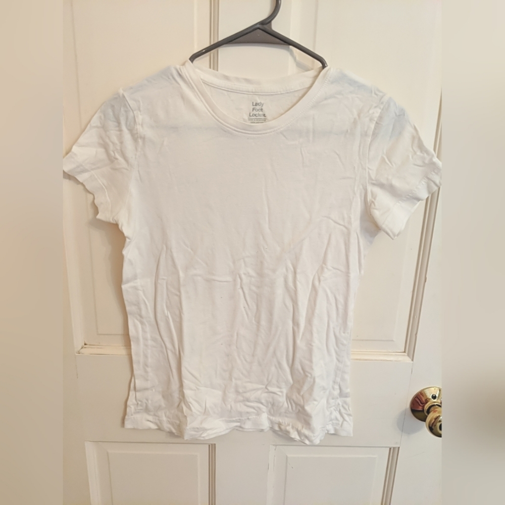 Lady Foot locker Women's Cotton T-shirt White Size XS Extra Small Regular
